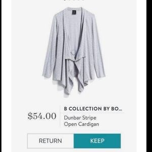 🌿 Bobeau Striped Cardigan/Duster